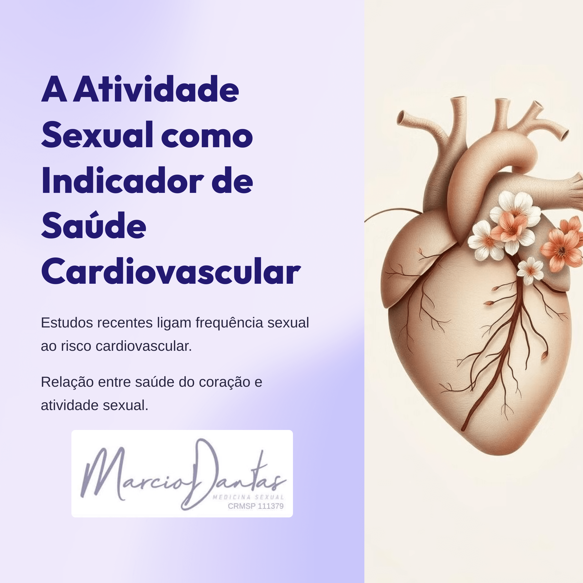 A Atividade Sexual como Indicador de Saúde Cardiovascular Dr. Marcio Dantas de Menezes Terapias Regenerativas do Pênis Disfunção Erétil Aumento Peniano