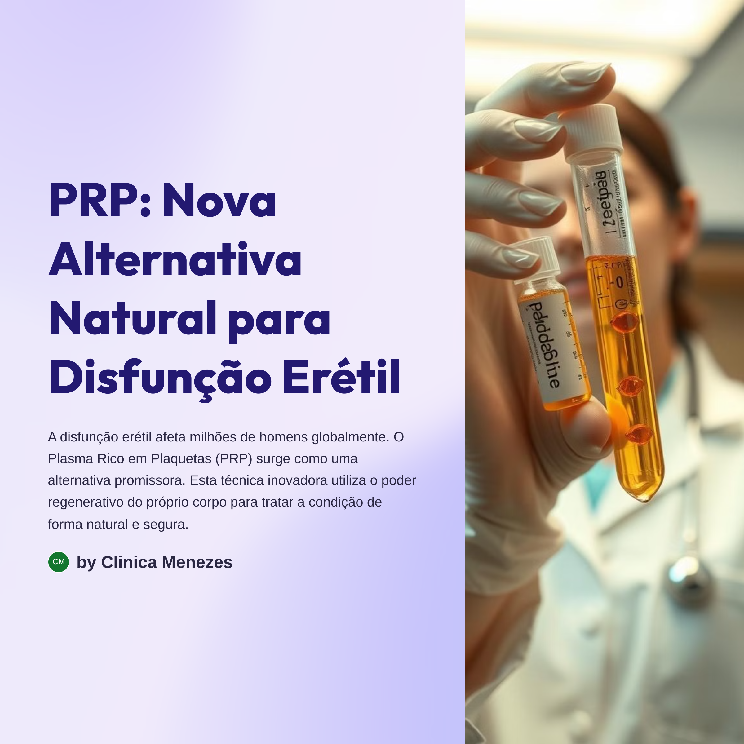PRP Plasma Rico em Plaquetas Nova Alternativa Natural Dr Marcio Dantas de Menezes Aumento Peniano Terapia Regenerativa do Pênis