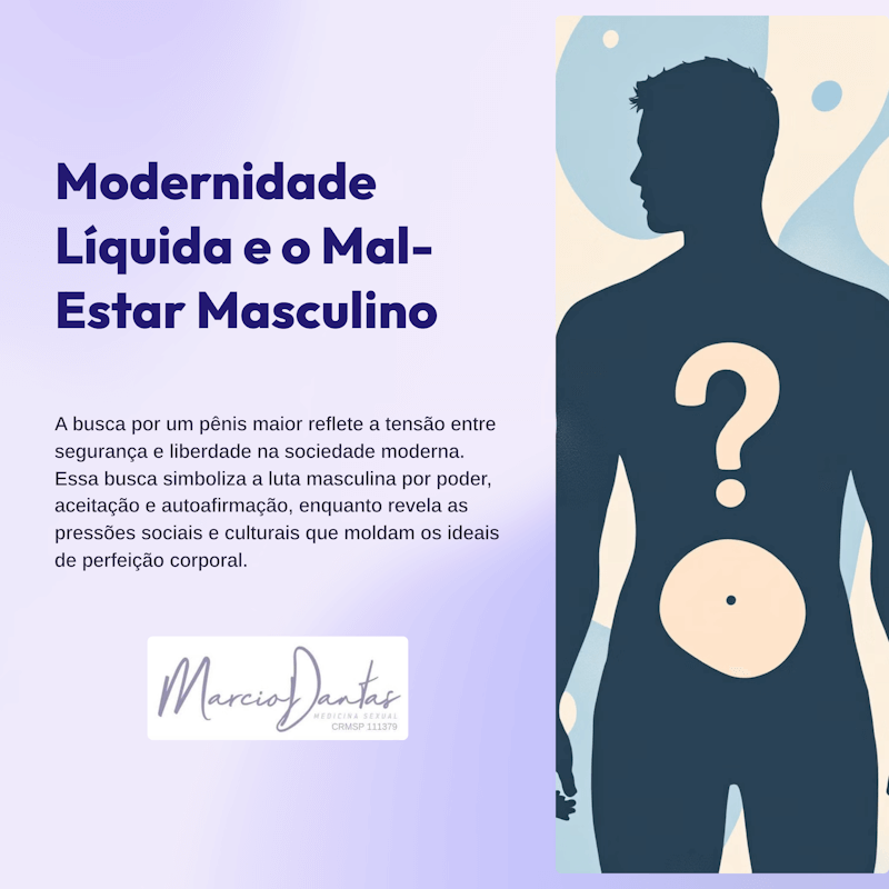 Modernidade Líquida e o Mal-Estar Masculino Dr. Marcio Dantas de Menezes Saúde e Sexualidade Masculina